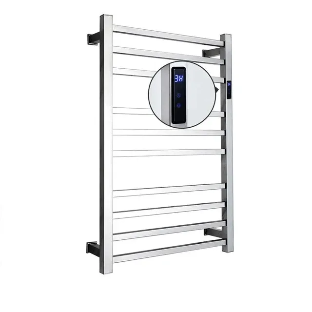 110V Electric Heated Towel Rail Stainless Steel Smart Heated Towel Rail