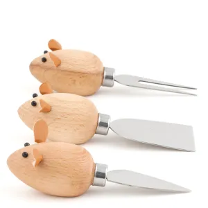 Set of 3 High-Quality Cheese Knives for the Visually Impaired