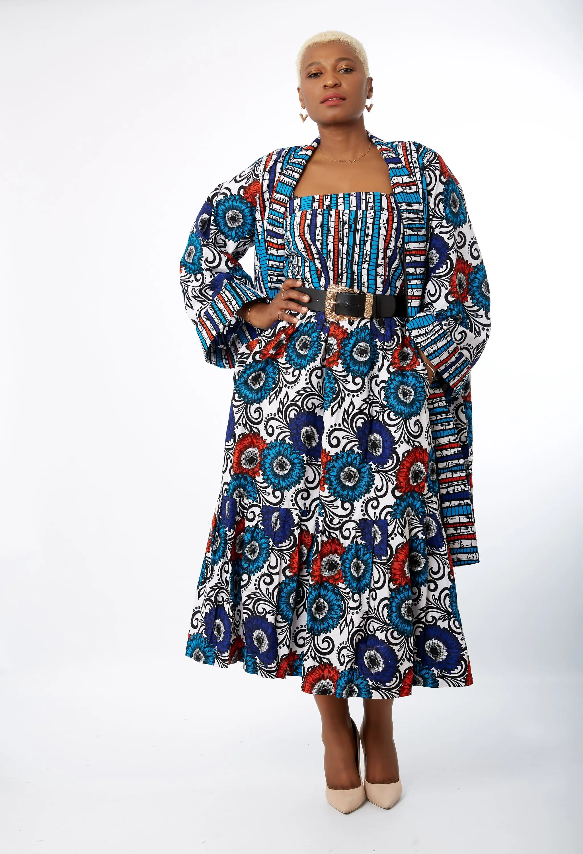 African Print Midi Dress - Bianca