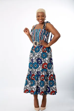 African Print Midi Dress - Bianca