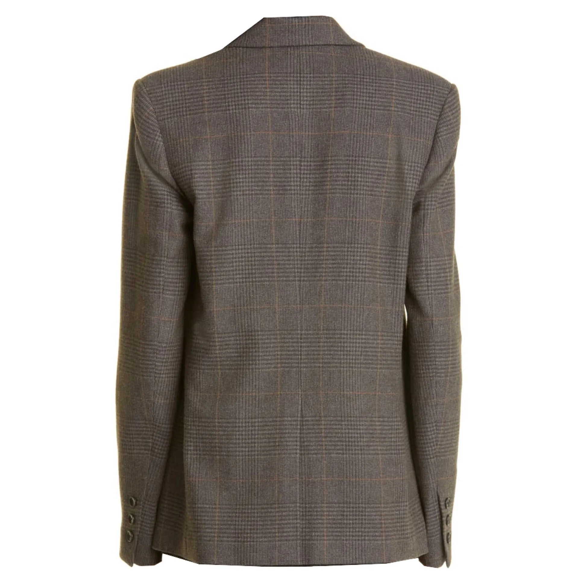 A.L.C. Charcoal Multi Mavis Windowpane Plaid Wool Blend Jacket