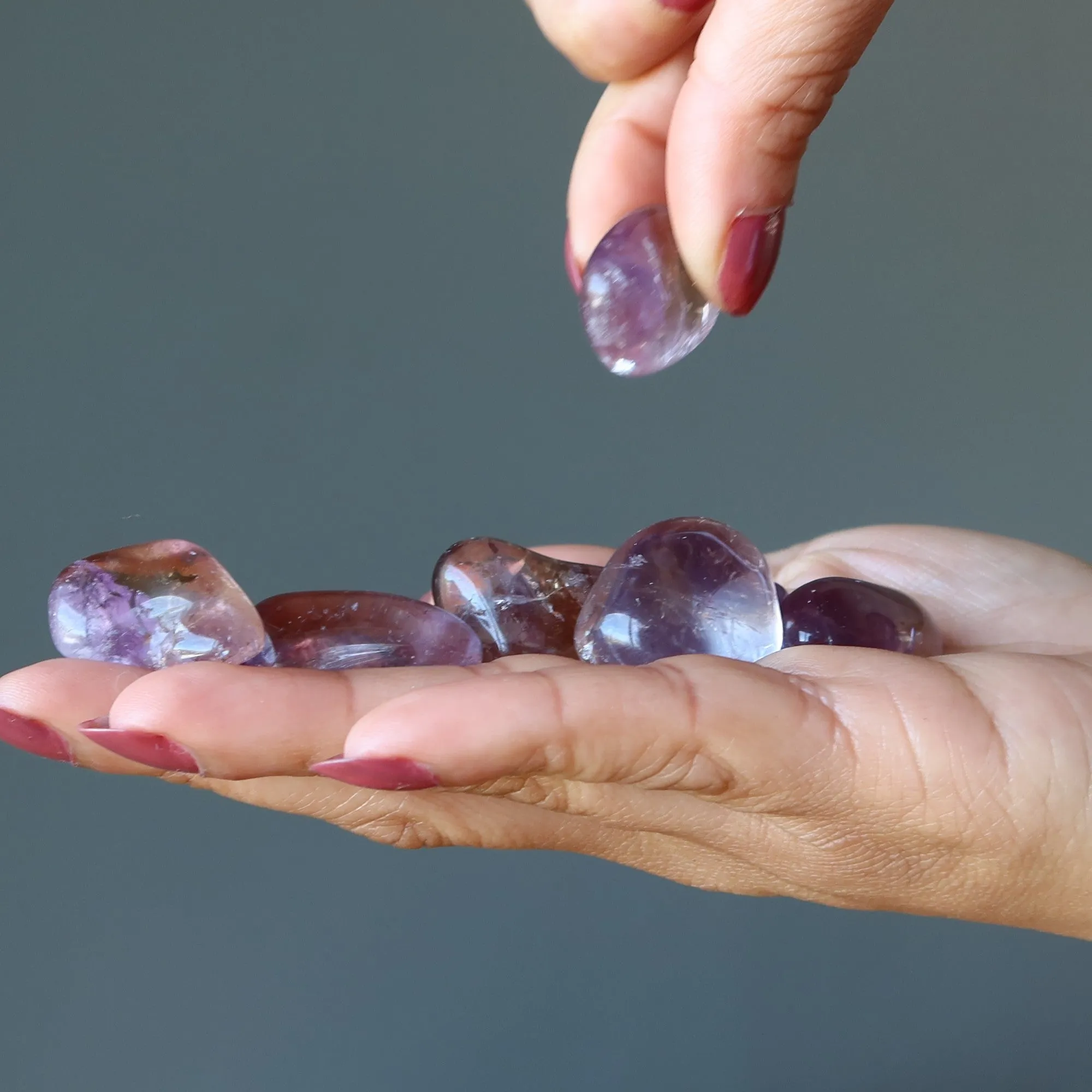 Ametrine Tumbled Stone Citrine Amethyst