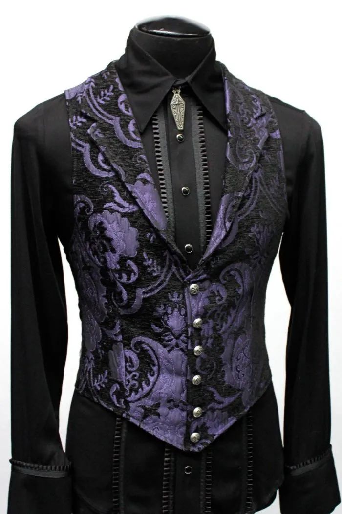 ARISTOCRAT VEST - PURPLE/BLACK TAPESTRY