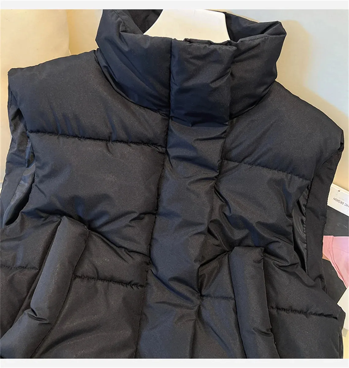 Autumn Winter Y2K Vest Women Thick Warm Down Vest Harajuku