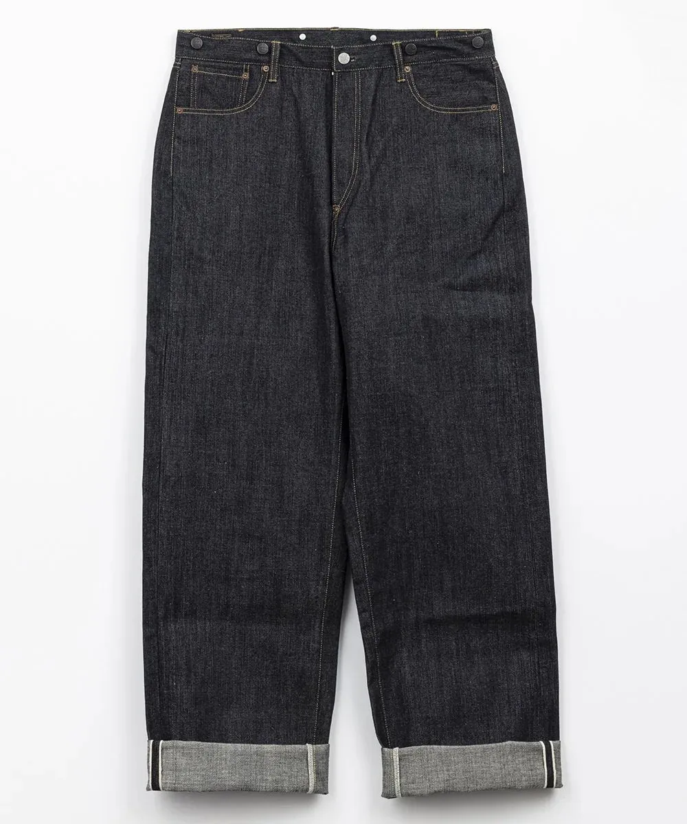 Belafonte Ragtime Clothing, 1936 Buckle Back Denim, Indigo