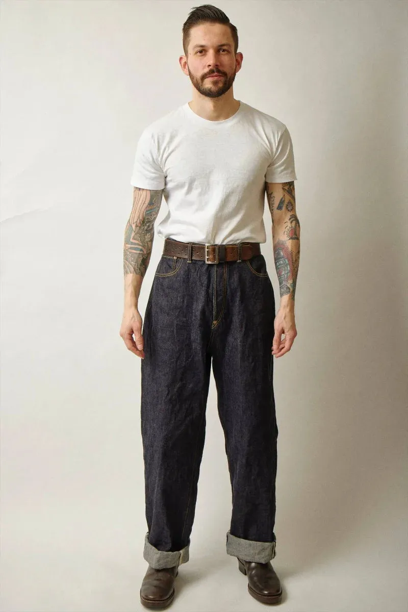 Belafonte Ragtime Clothing, 1936 Buckle Back Denim, Indigo