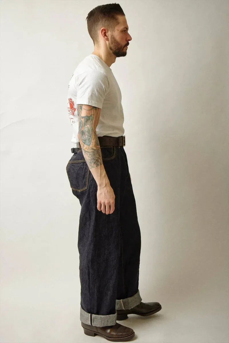 Belafonte Ragtime Clothing, 1936 Buckle Back Denim, Indigo