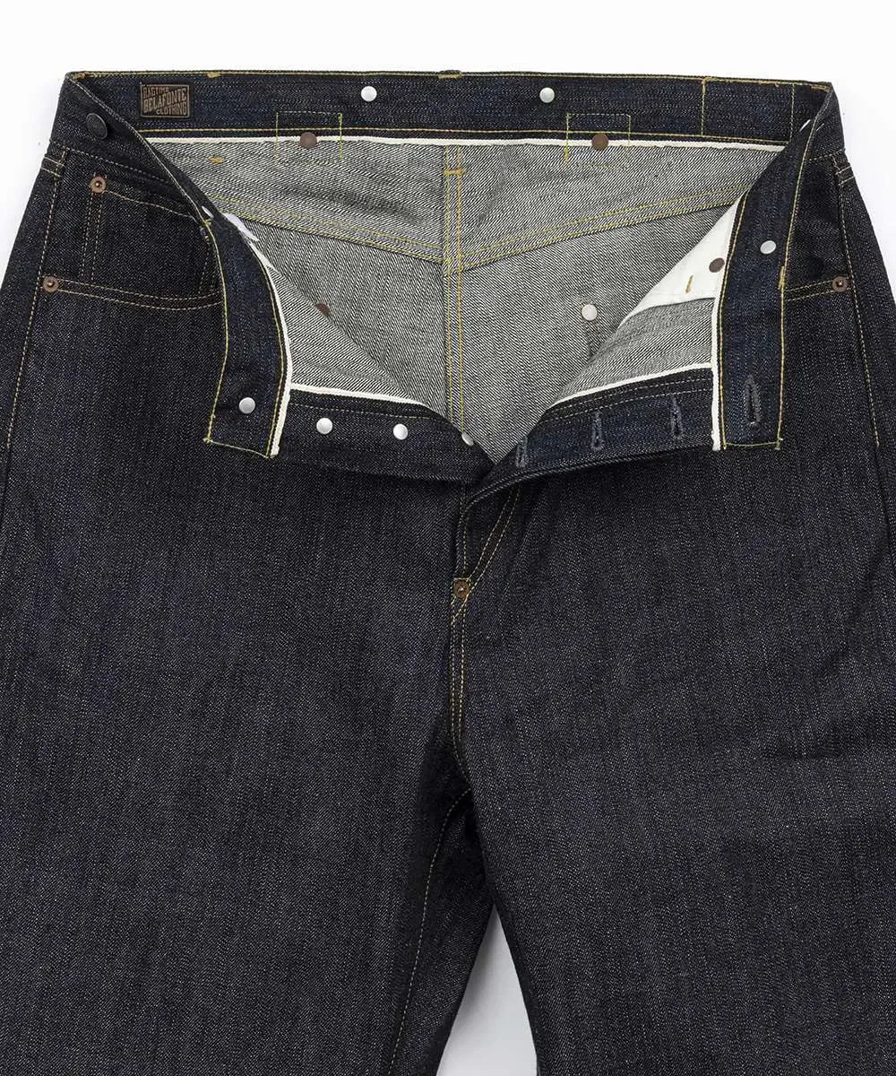 Belafonte Ragtime Clothing, 1936 Buckle Back Denim, Indigo