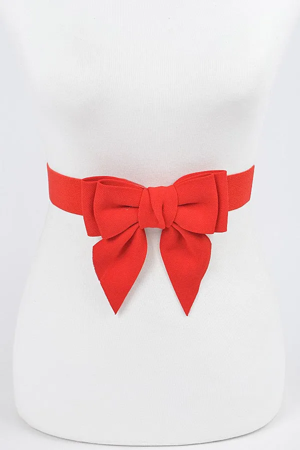 Bold Beauty Bow Belt - Red