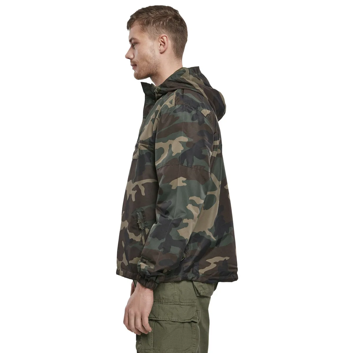 Brandit Summer Windbreaker Jacket Woodland Camo