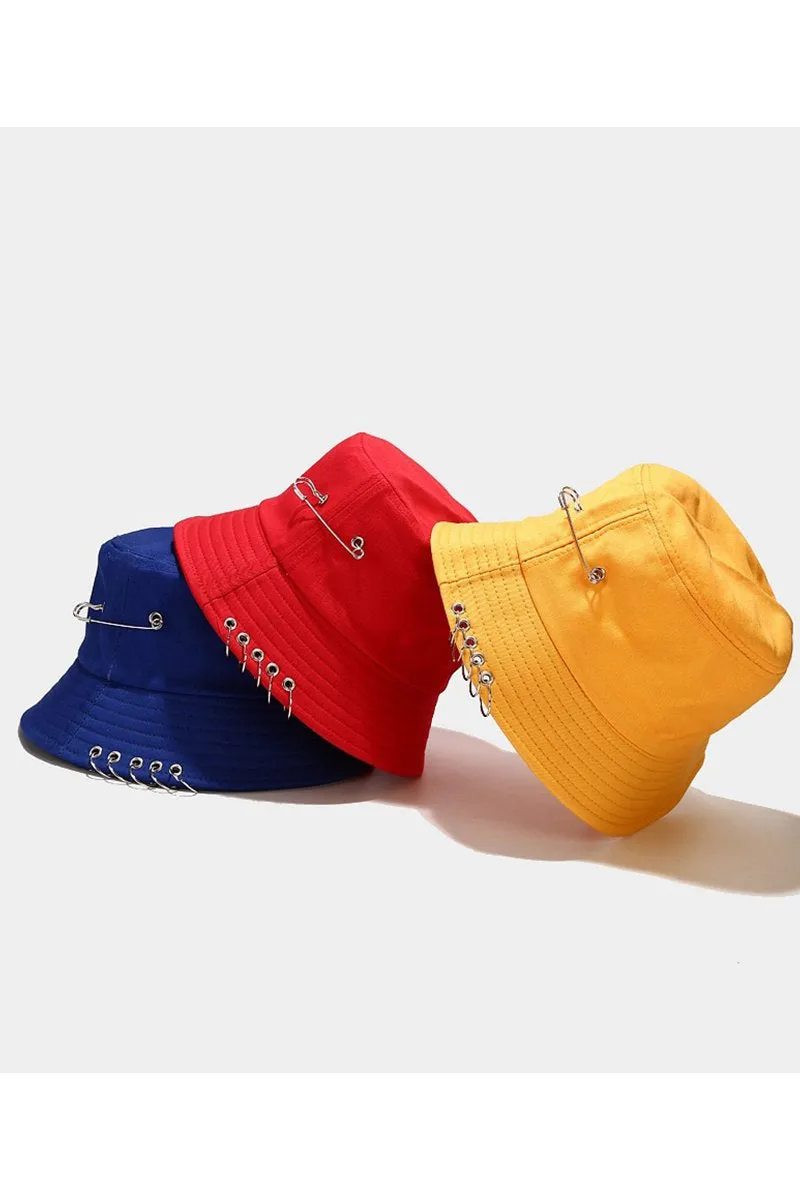 CLIP DETAILED TRENDY FASHION BUCKET HAT