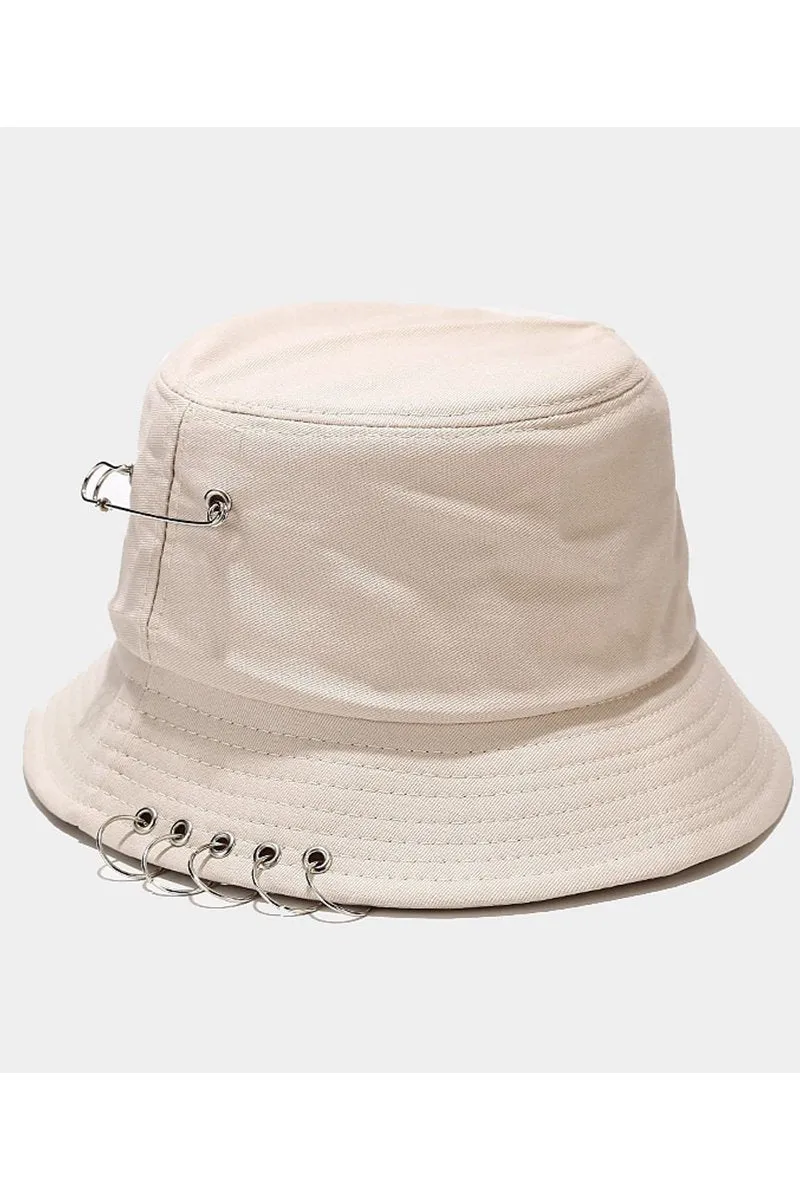 CLIP DETAILED TRENDY FASHION BUCKET HAT