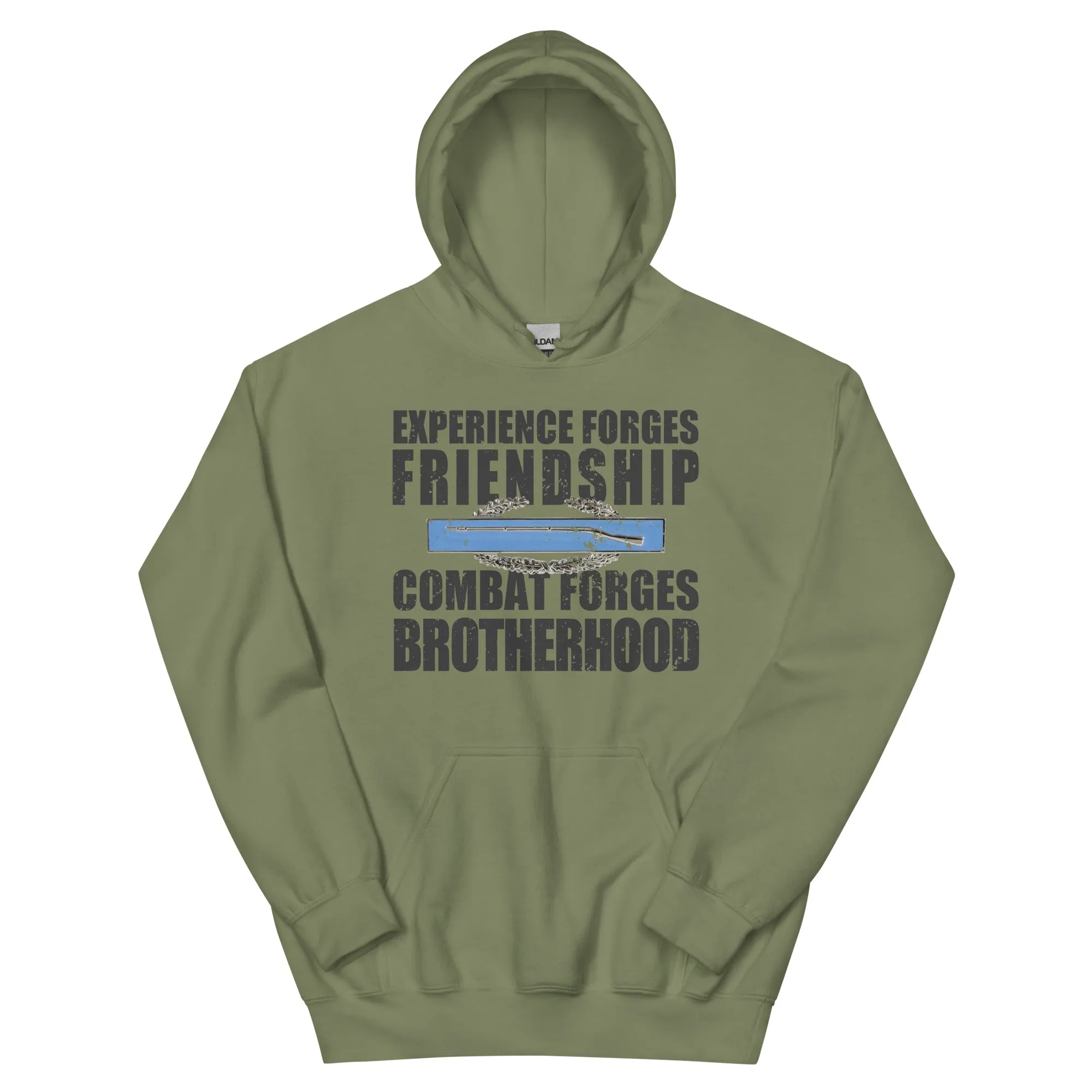 Sure, here is an optimized title for your product:

CLT Combat Forges Brotherhood Hoodie - Durable, Warm, and Stylish Military-Inspired Sweatshirt for Men