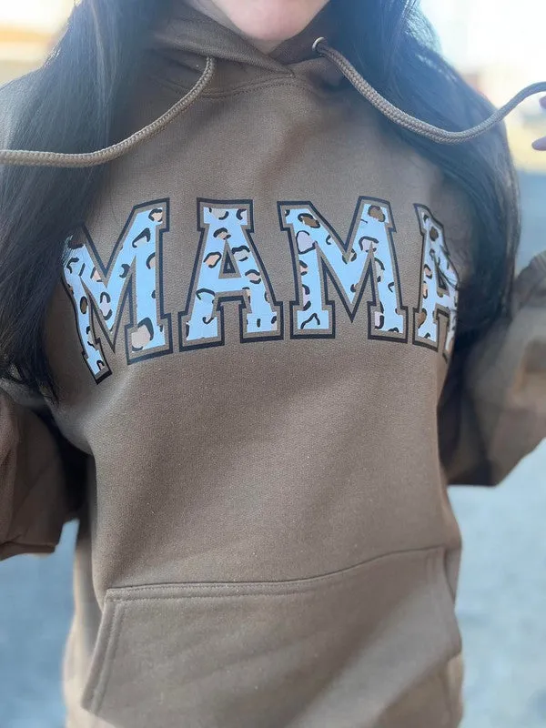 Curvy Brown Mama Leopard Hoodie (Online Exclusive)