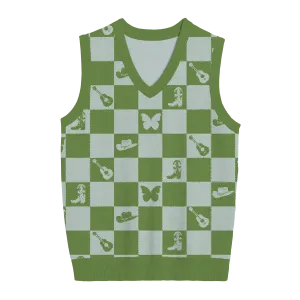 Debut Checkered Knit Vest