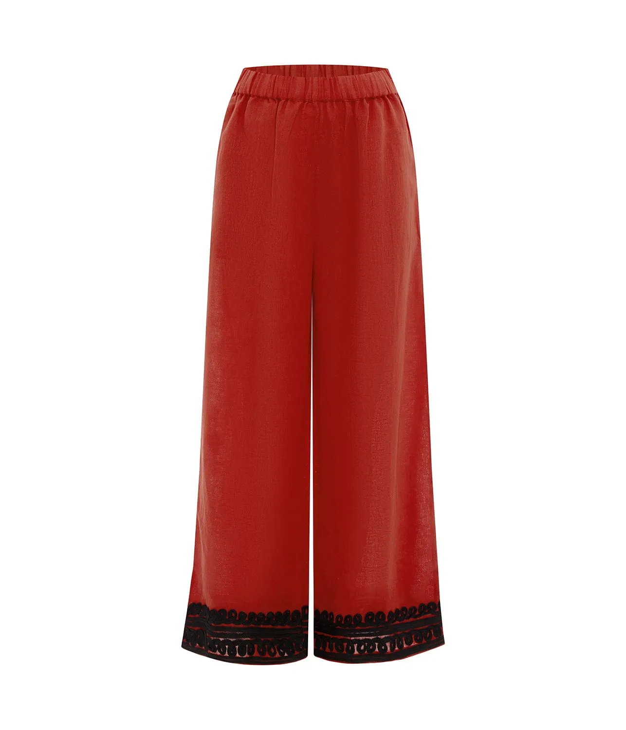 DIEGO PANTS- RED & BLACK