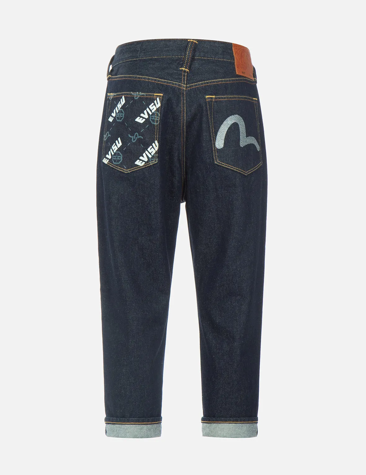 Double Monogram Printed Pocket Cropped Fit Jeans #2027