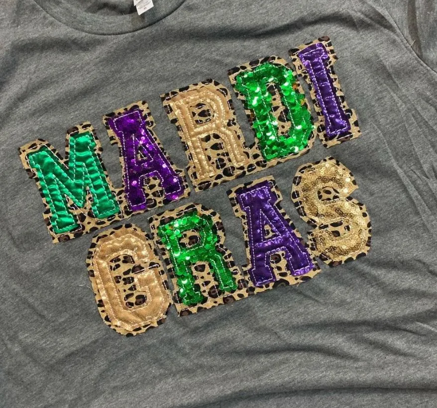 Double Stacked MARDI GRAS Shirt