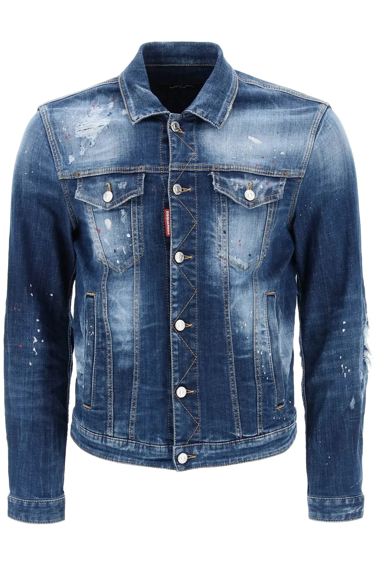 Dsquared2 distressed denim dan jacket