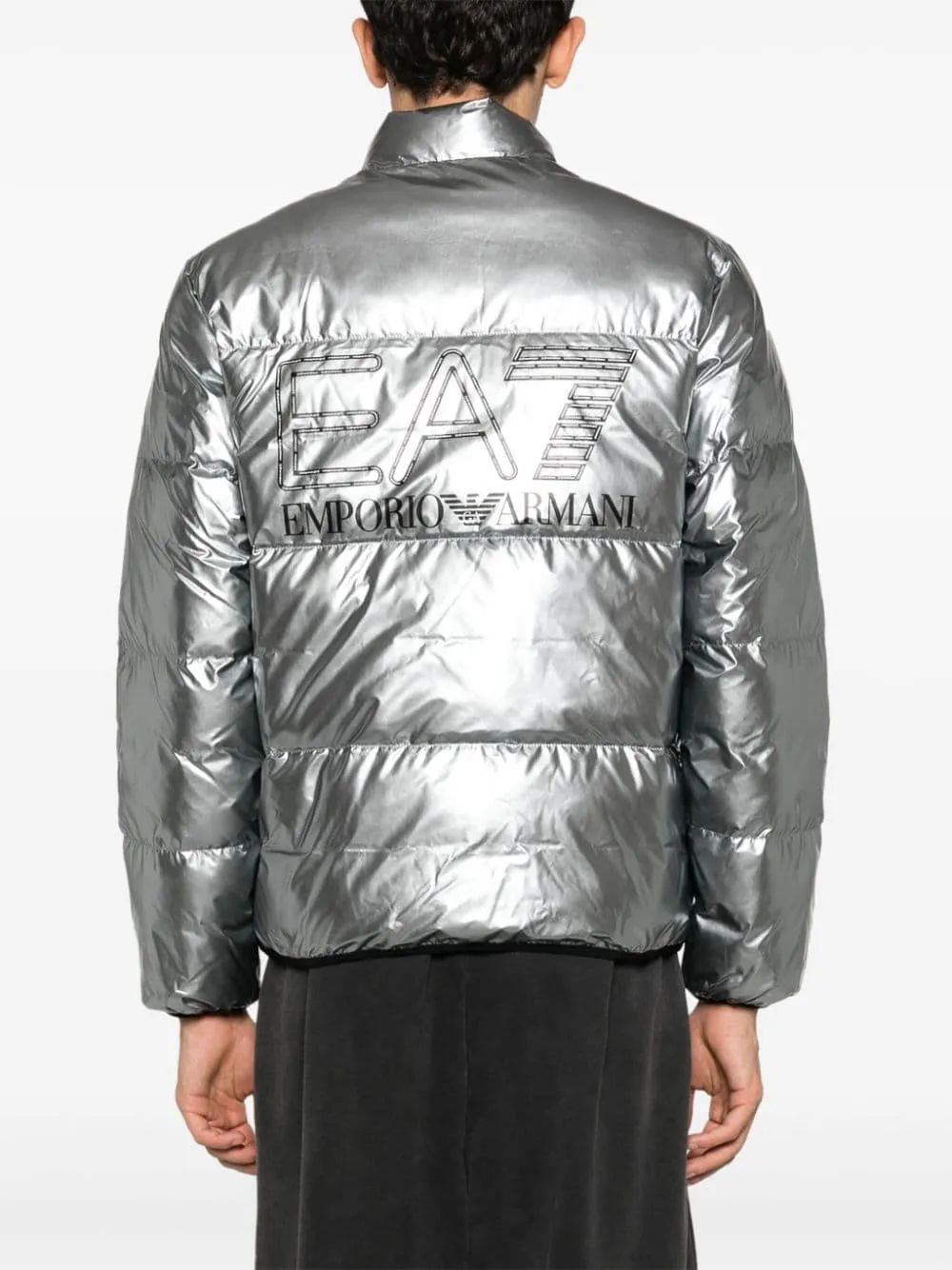 EA7 Coats Silver