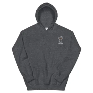 Embroidery Reading Robot Robot Logo Gray Hoodies