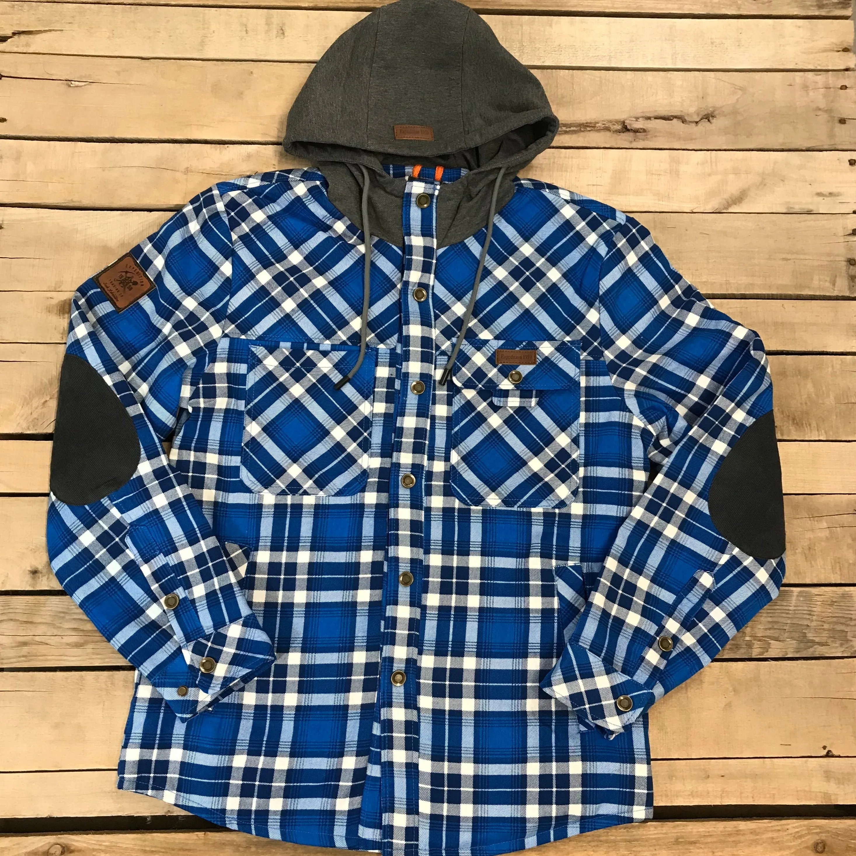 Expedition Trading Hooded Plaid Jacket