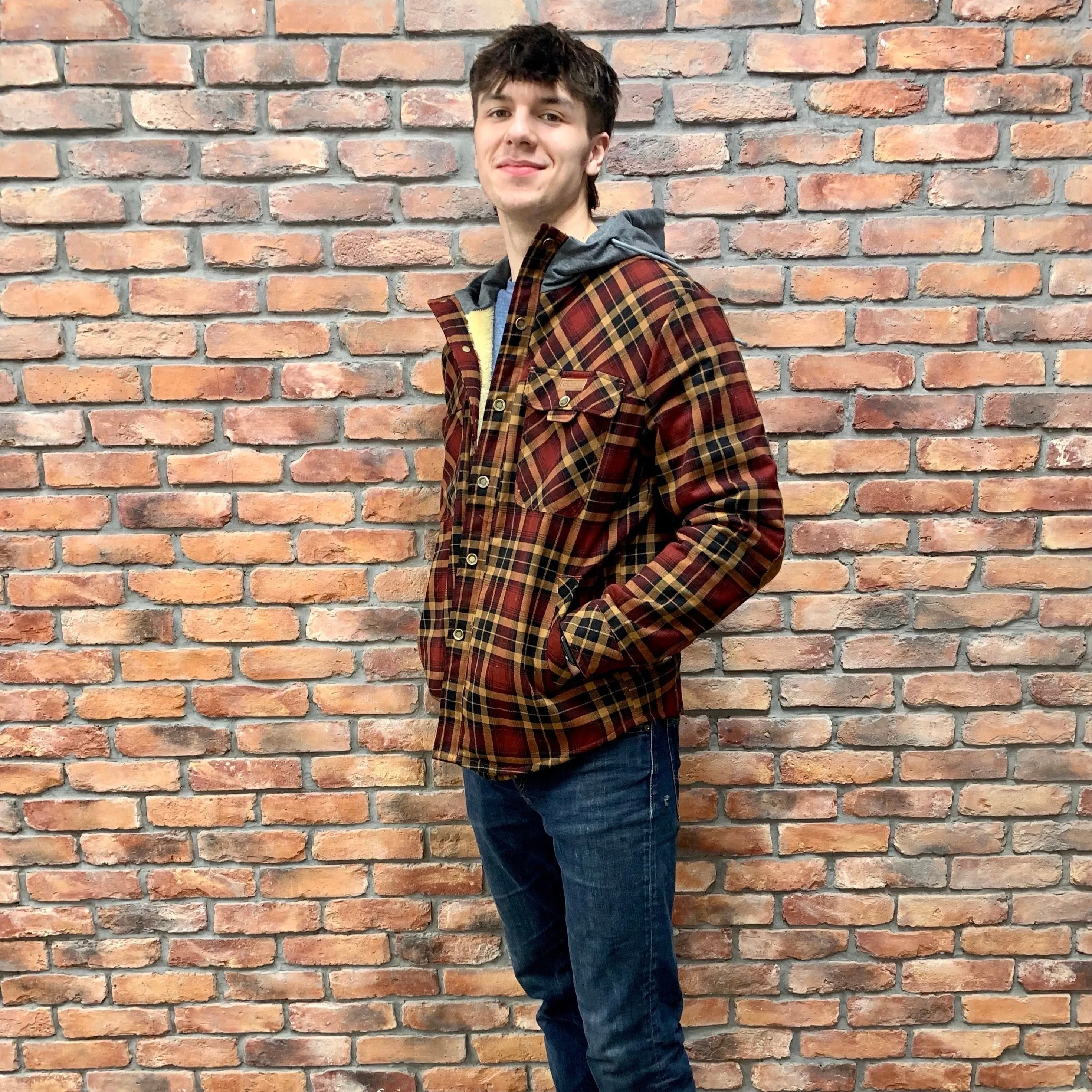 Expedition Trading Hooded Plaid Jacket