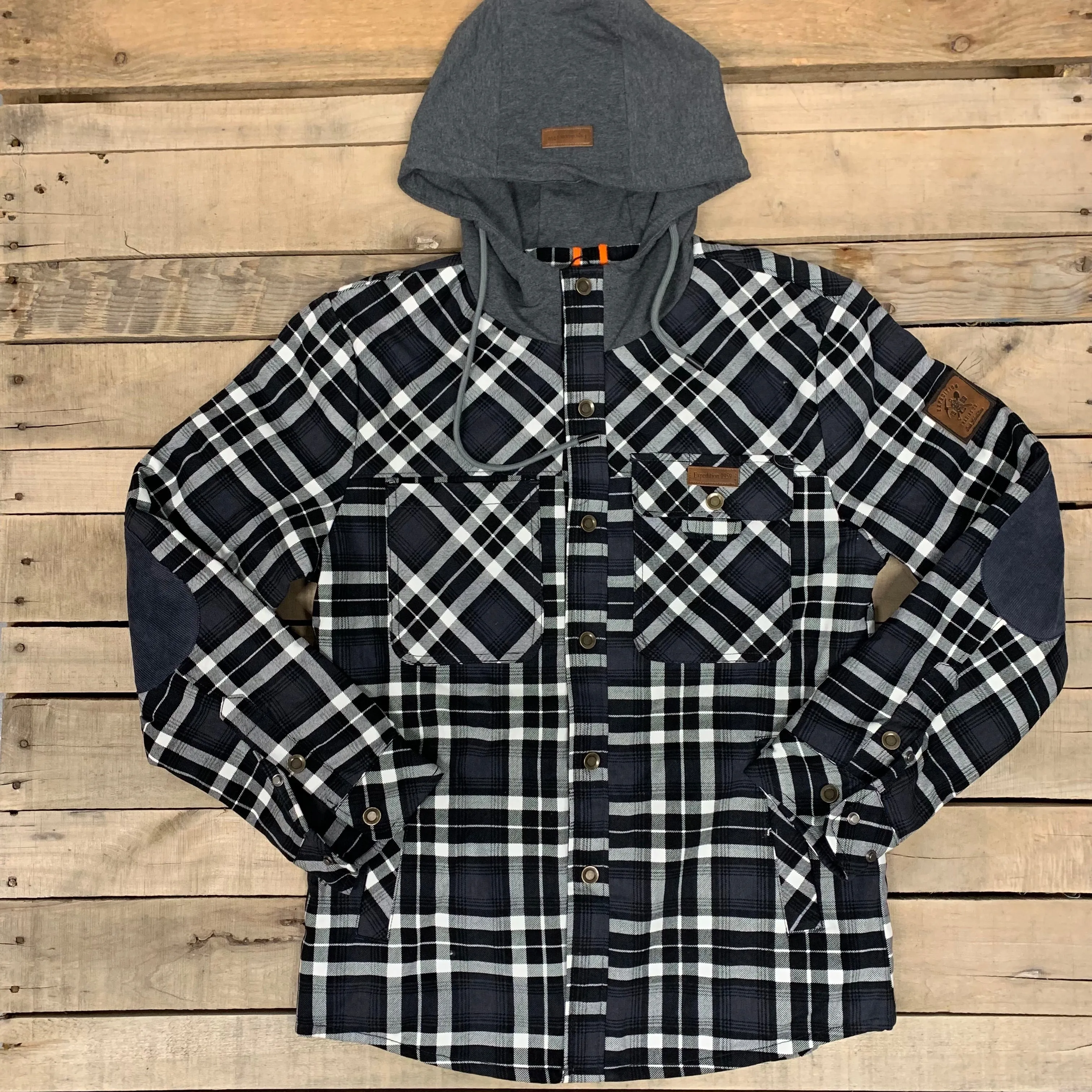 Expedition Trading Hooded Plaid Jacket