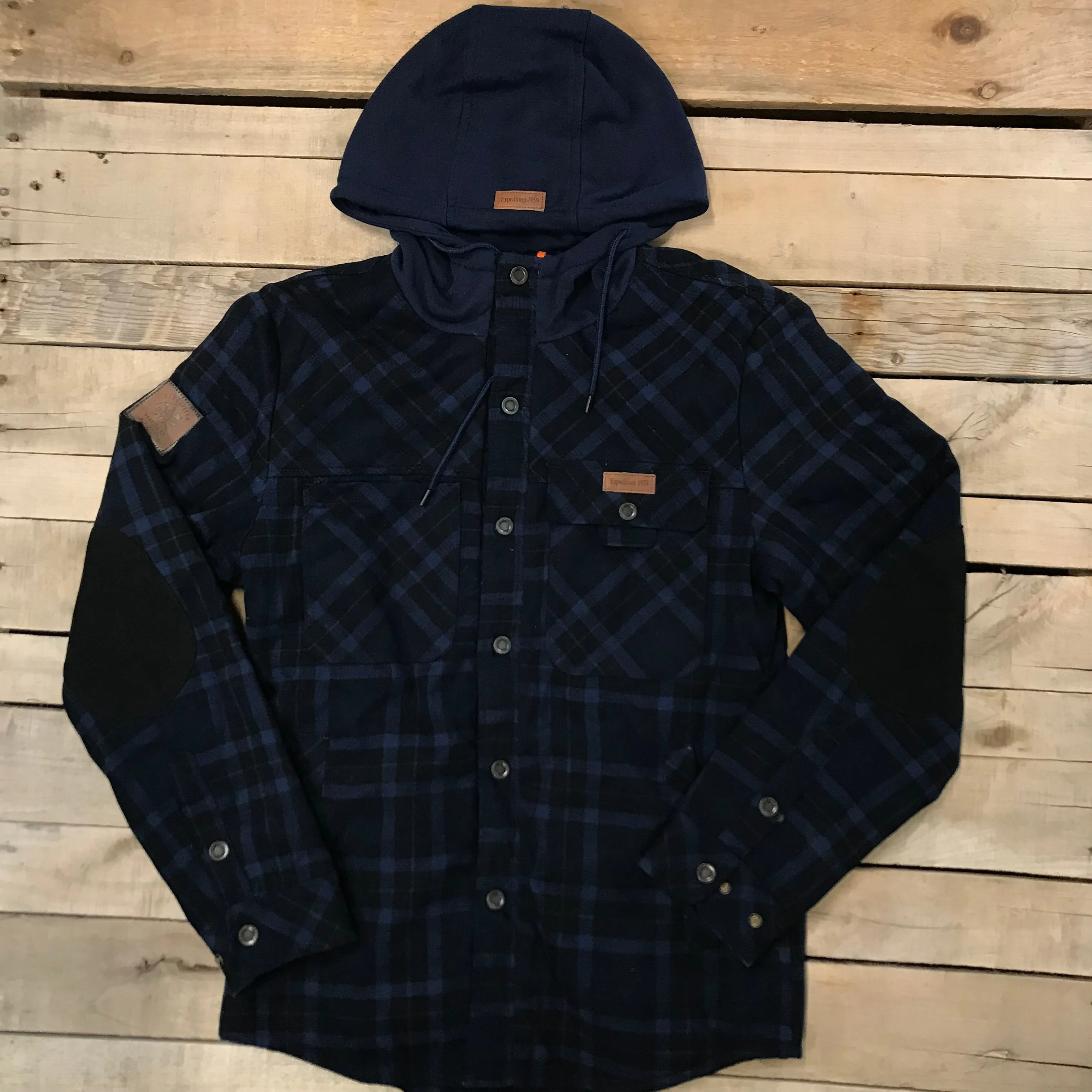 Expedition Trading Hooded Plaid Jacket