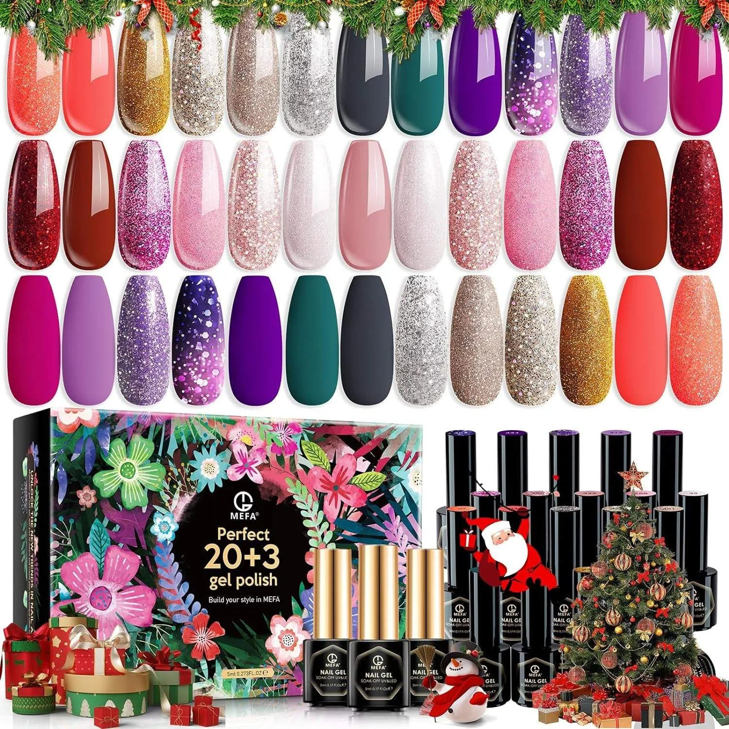 Gel Nail Polish Kit with U V Light-56 Pcs