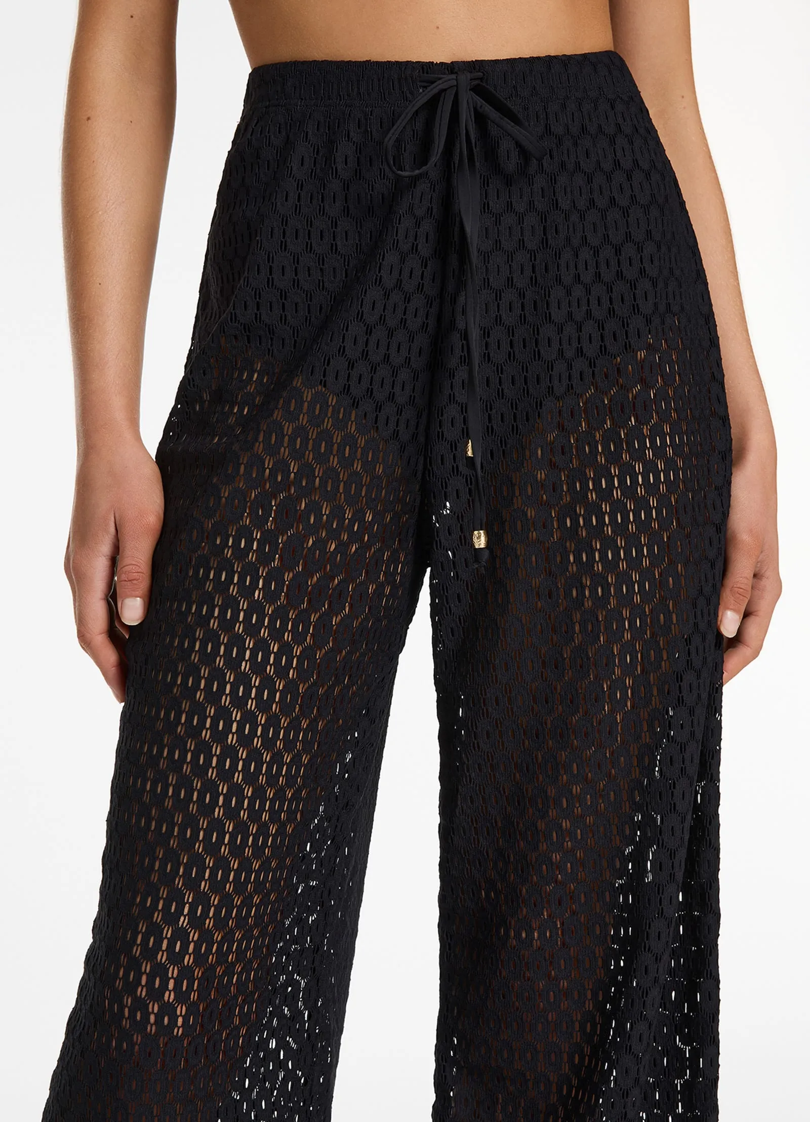 Jetset Stretch Lace Pant - Black