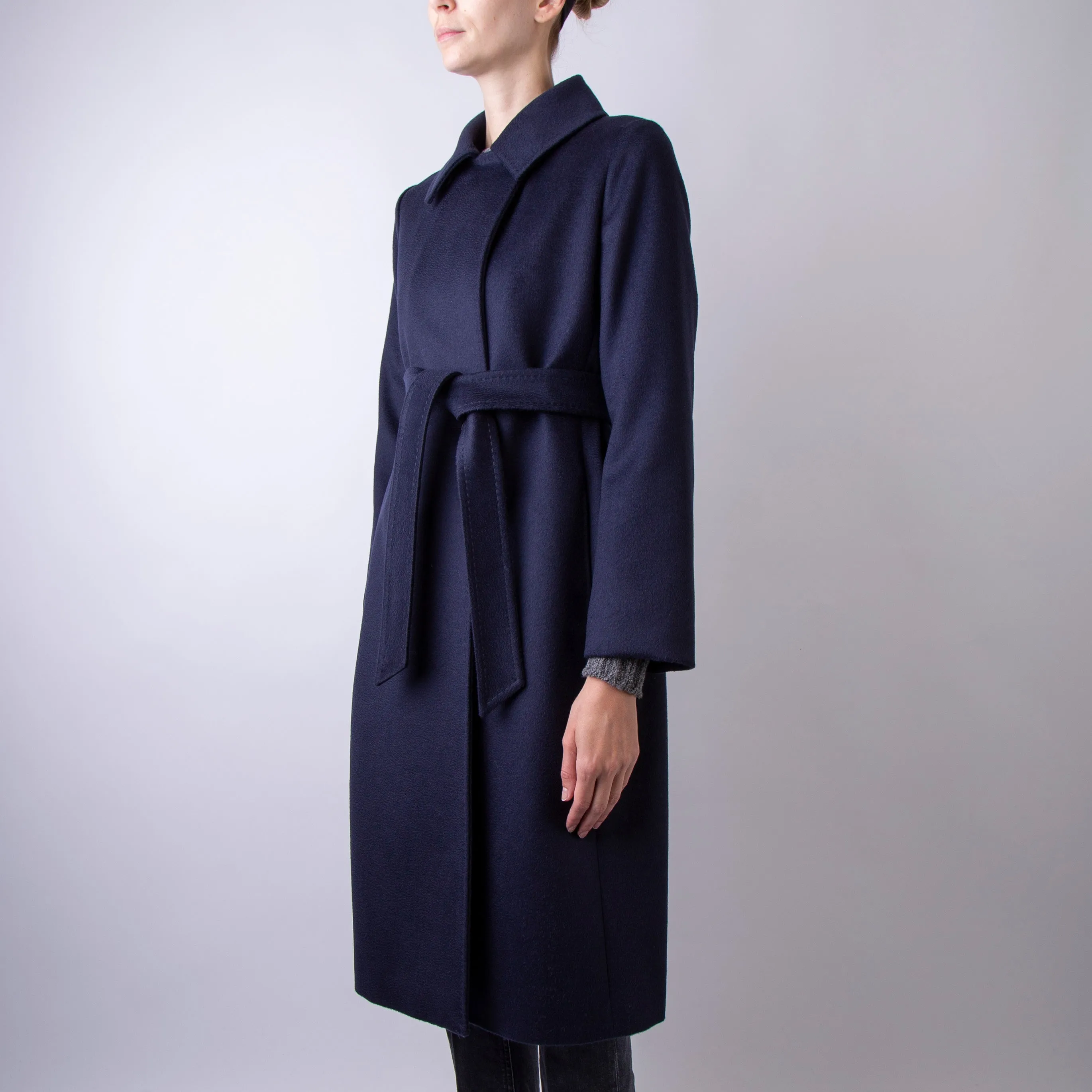 Optimized Title: Womens Elegant Blue Coat - MAX MARA STUDIO 2426016202600 010