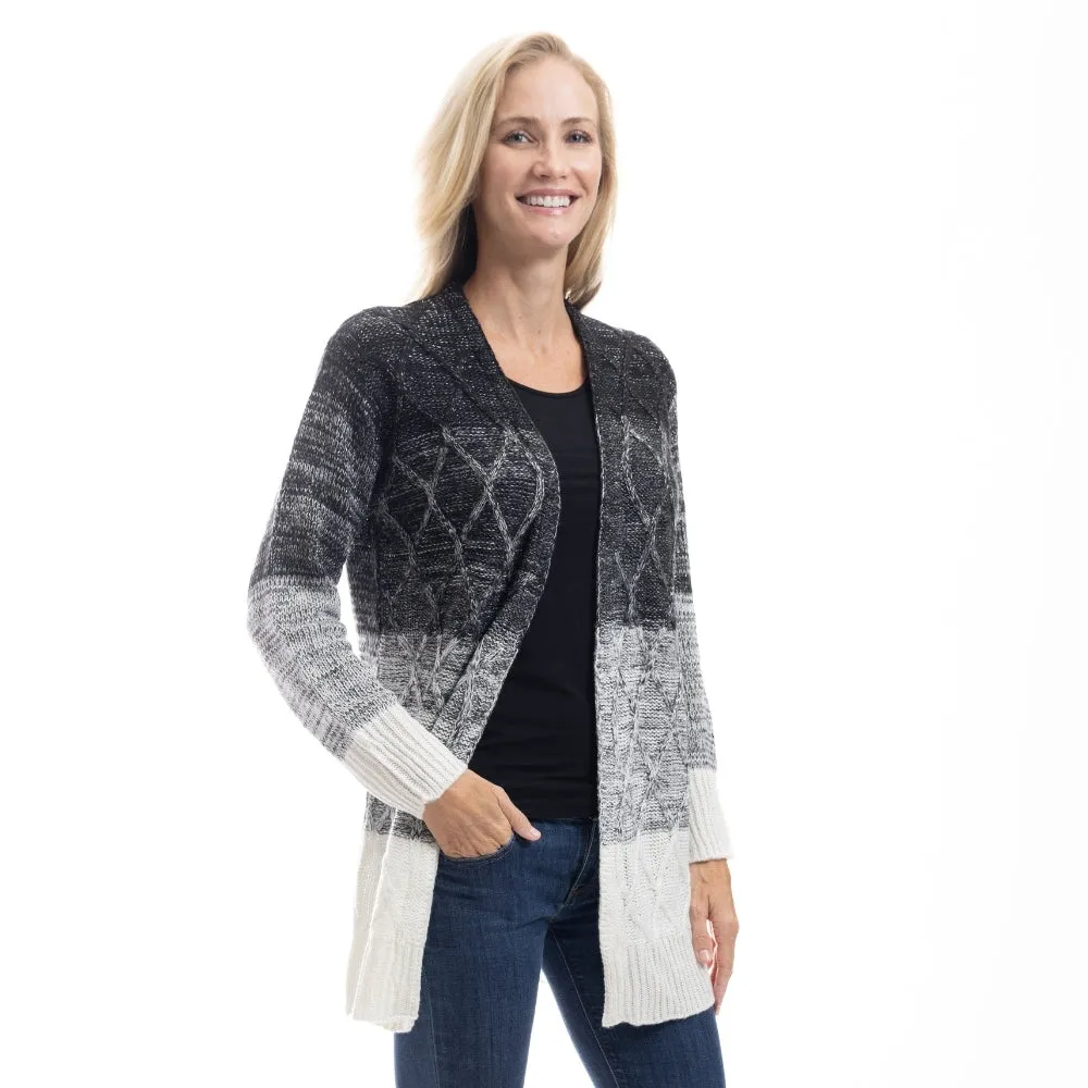 Midnight Frost Color Block Cardigan