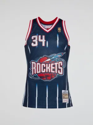 Mitchell and Ness - NBA Swingman Road Jersey Rockets 96 Hakeem Olajuwon - Navy