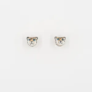 Nach Mini Leopard Stud Earrings