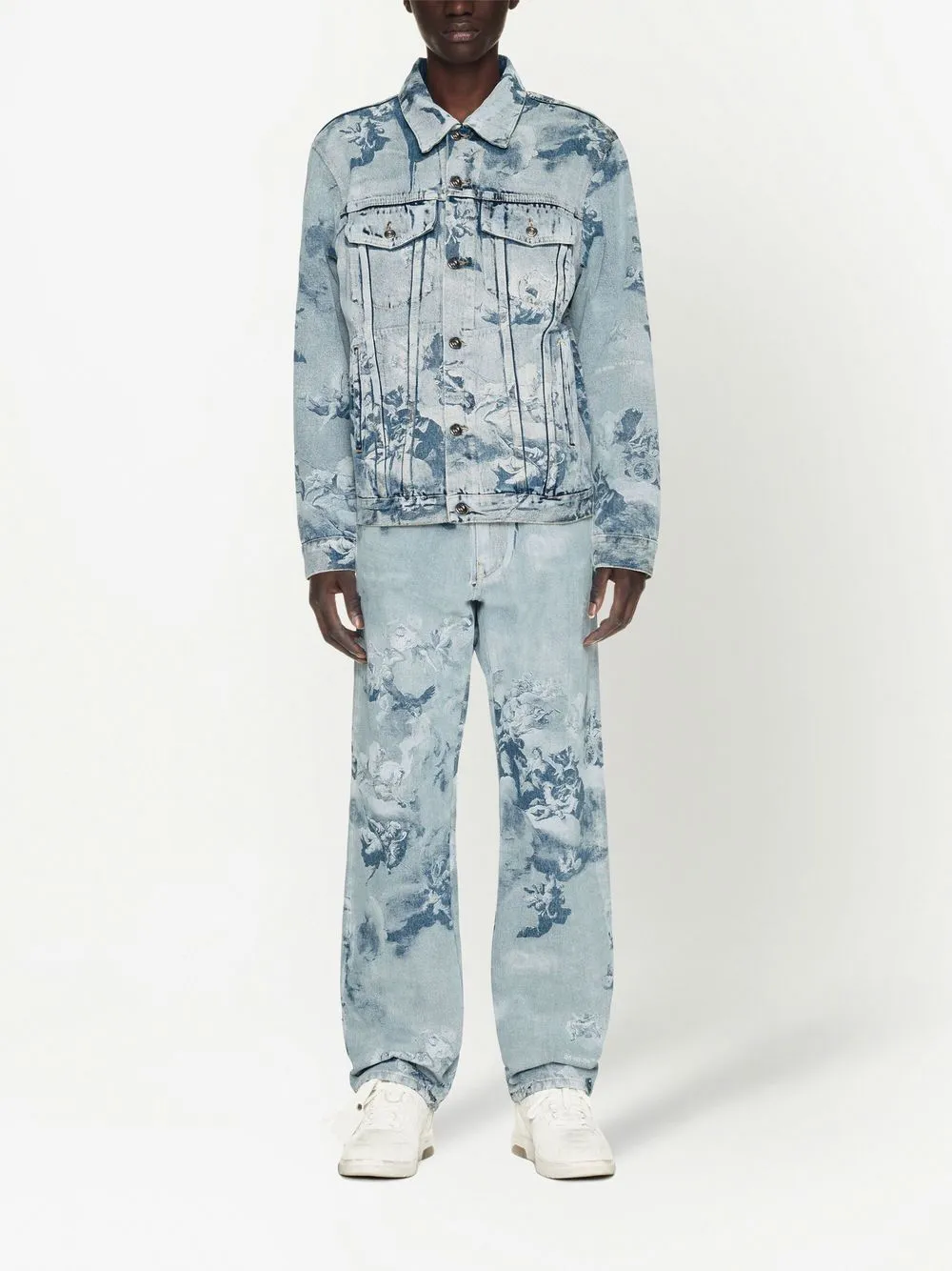 Off White Coats Clear Blue