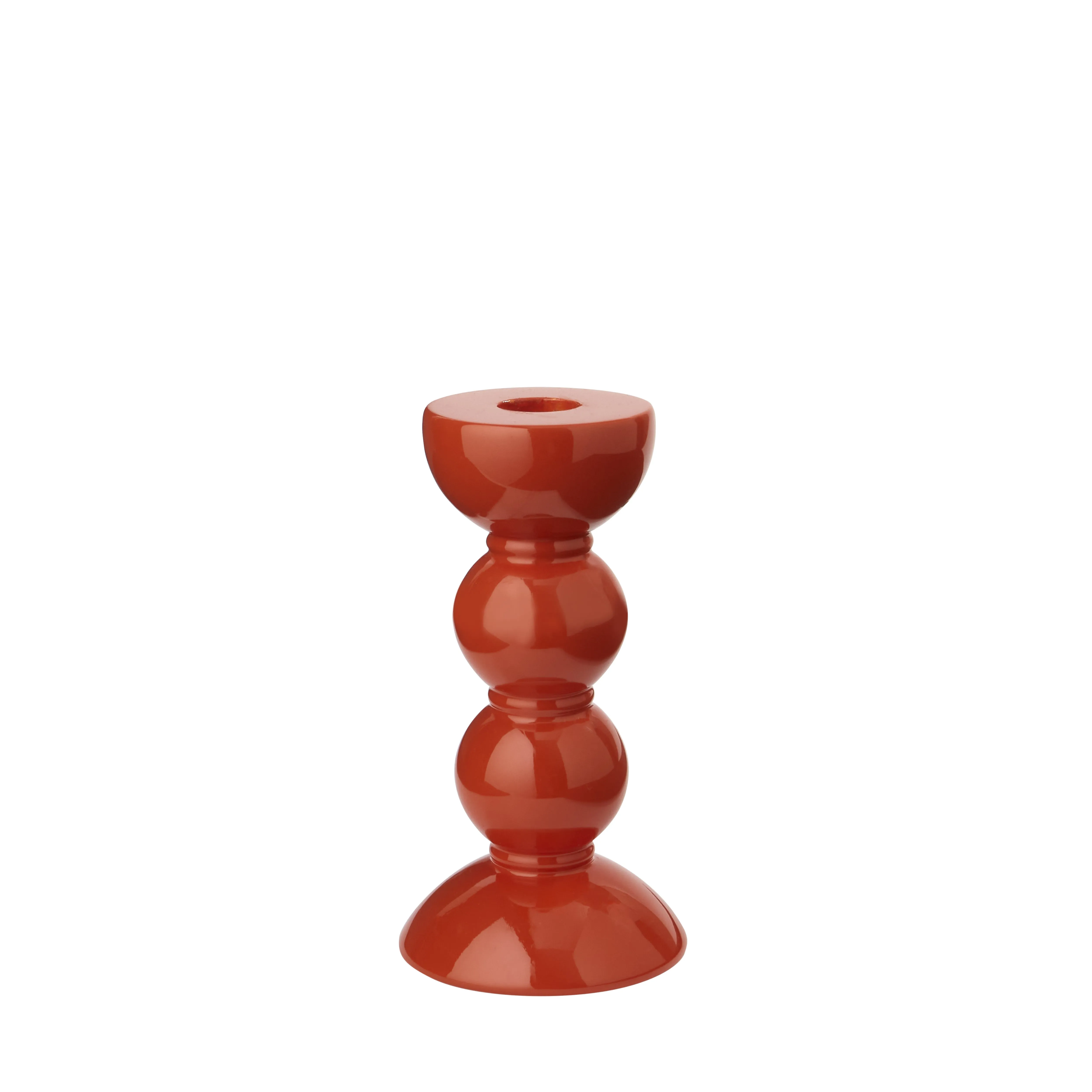 Orange Bobbin Candle Stick - 14cm