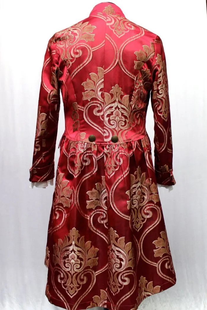 ORDER OF THE DRAGON COAT - BLOOD RED BROCADE