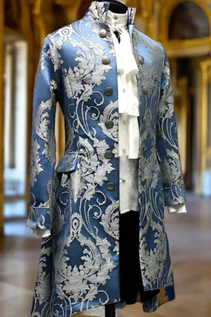 ORDER OF THE DRAGON COAT - ICE BLUE BROCADE