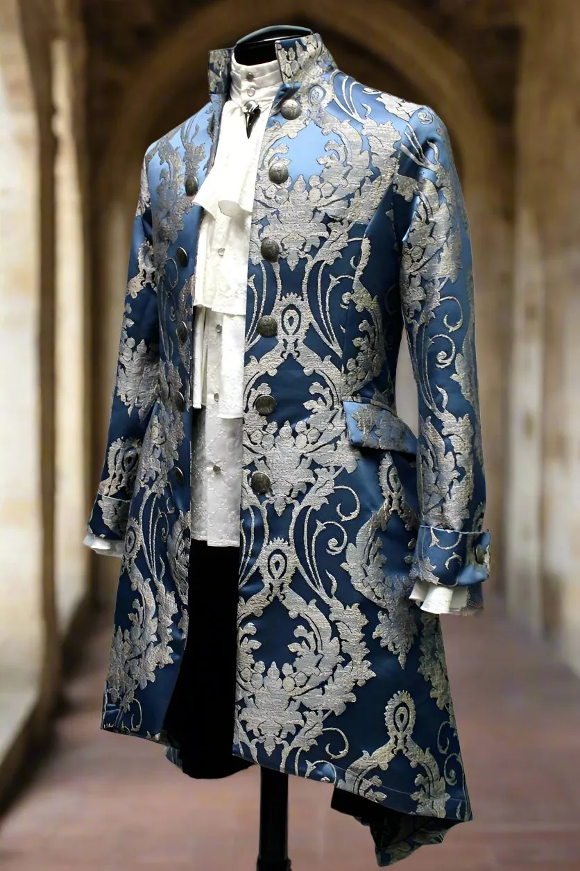 ORDER OF THE DRAGON COAT - ICE BLUE BROCADE