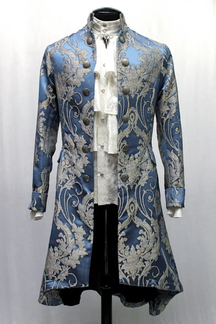 ORDER OF THE DRAGON COAT - ICE BLUE BROCADE