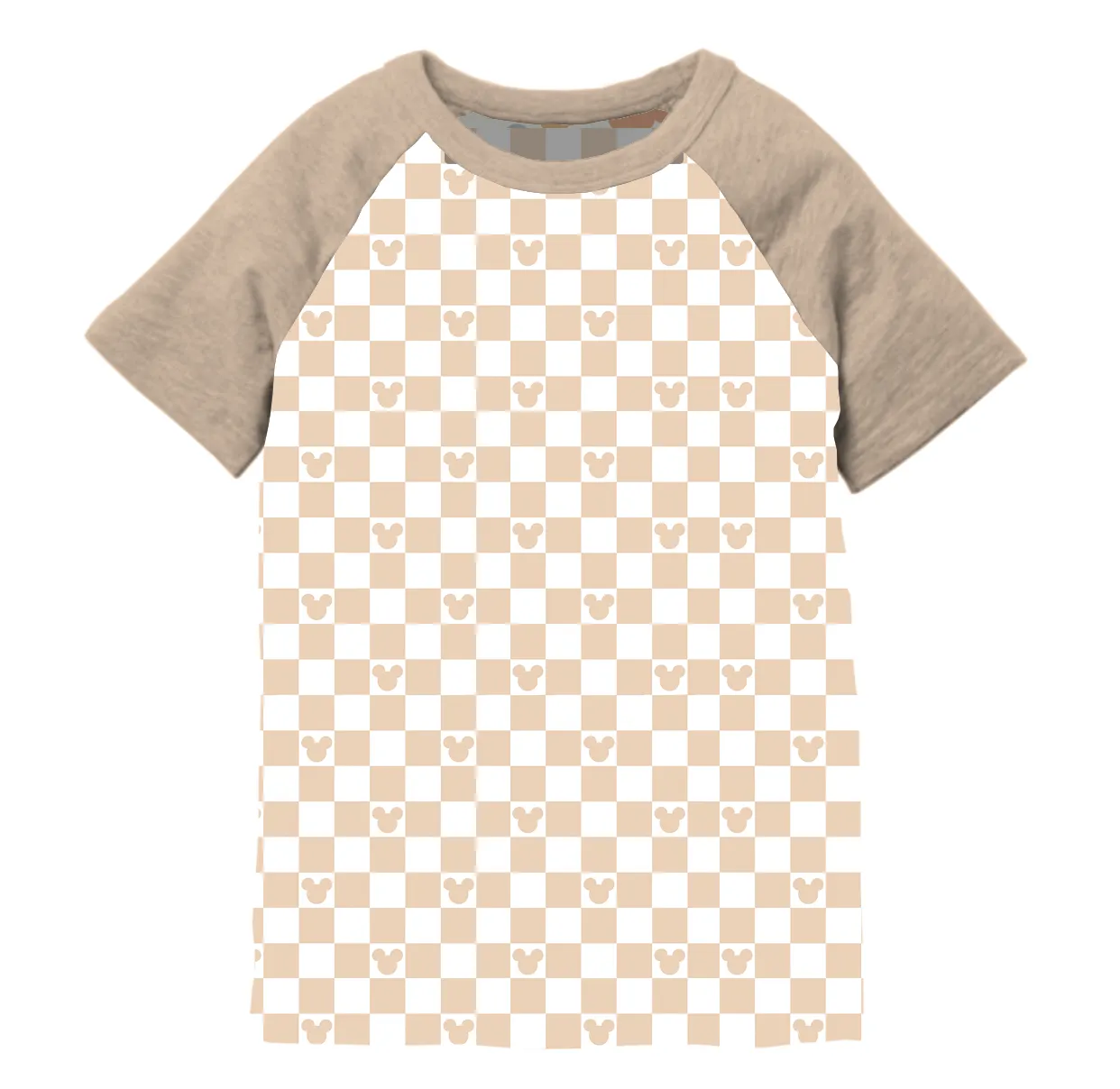 Park Fun Tan Checkers - Kids Short Sleeve Bamboo Tee