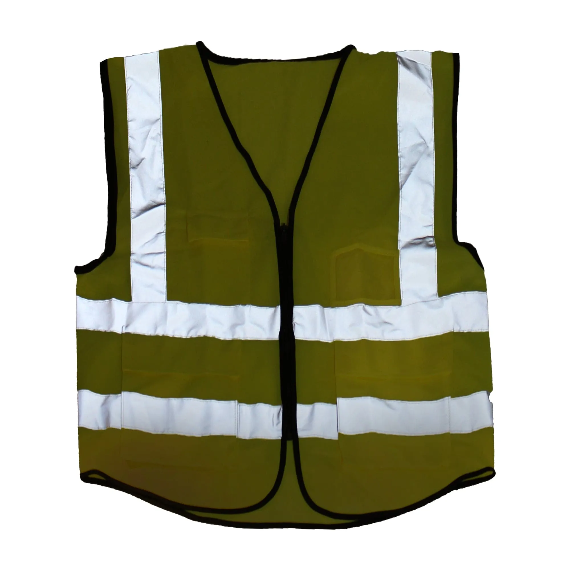 Safety Vest with Reflective Strip, XXL, Yellow