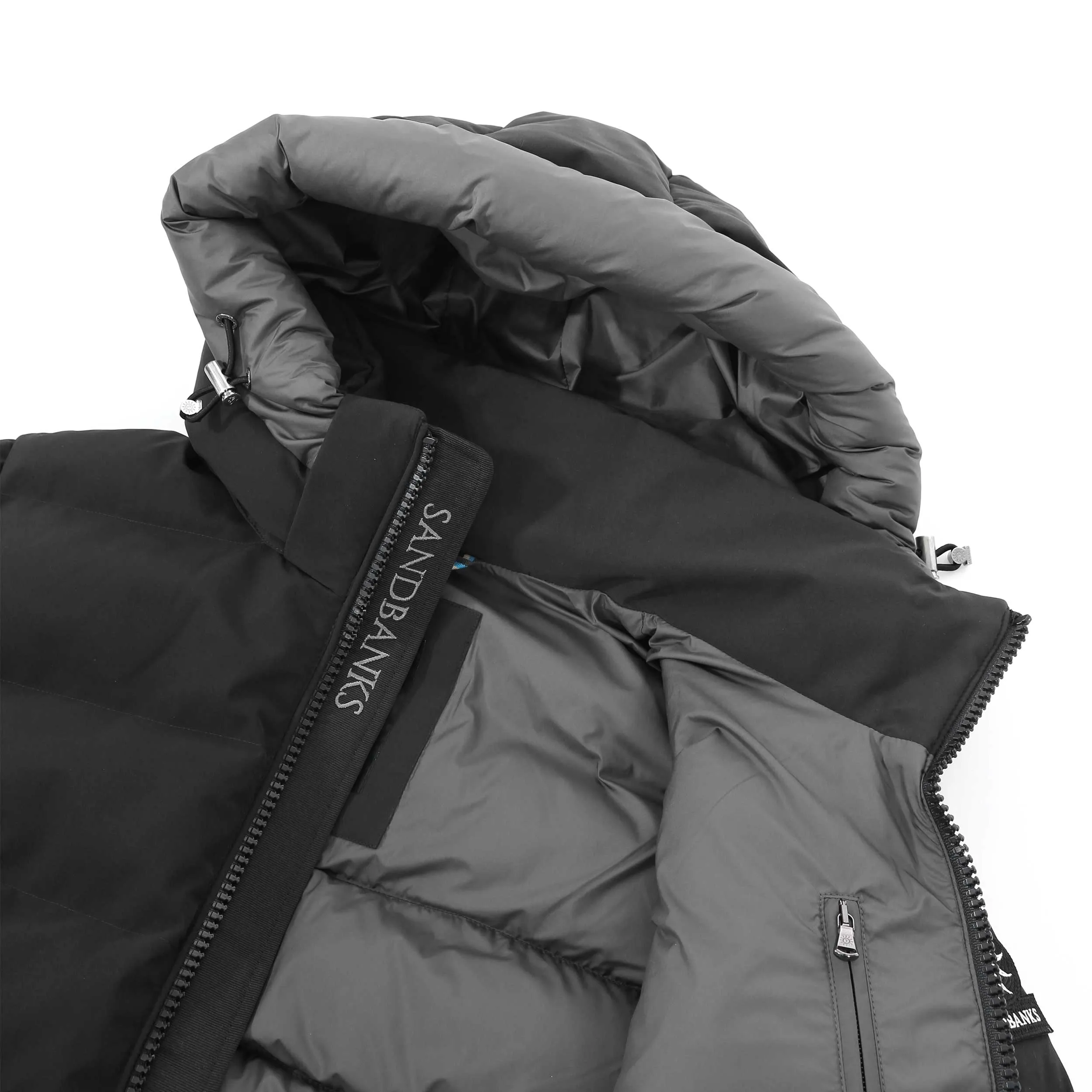 Sandbanks Banks Puffer Jacket in Black