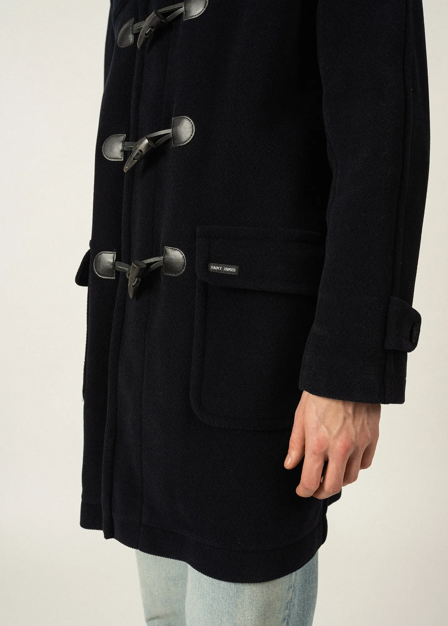 Saturne classic duffle-coat - in wool (NAVY)