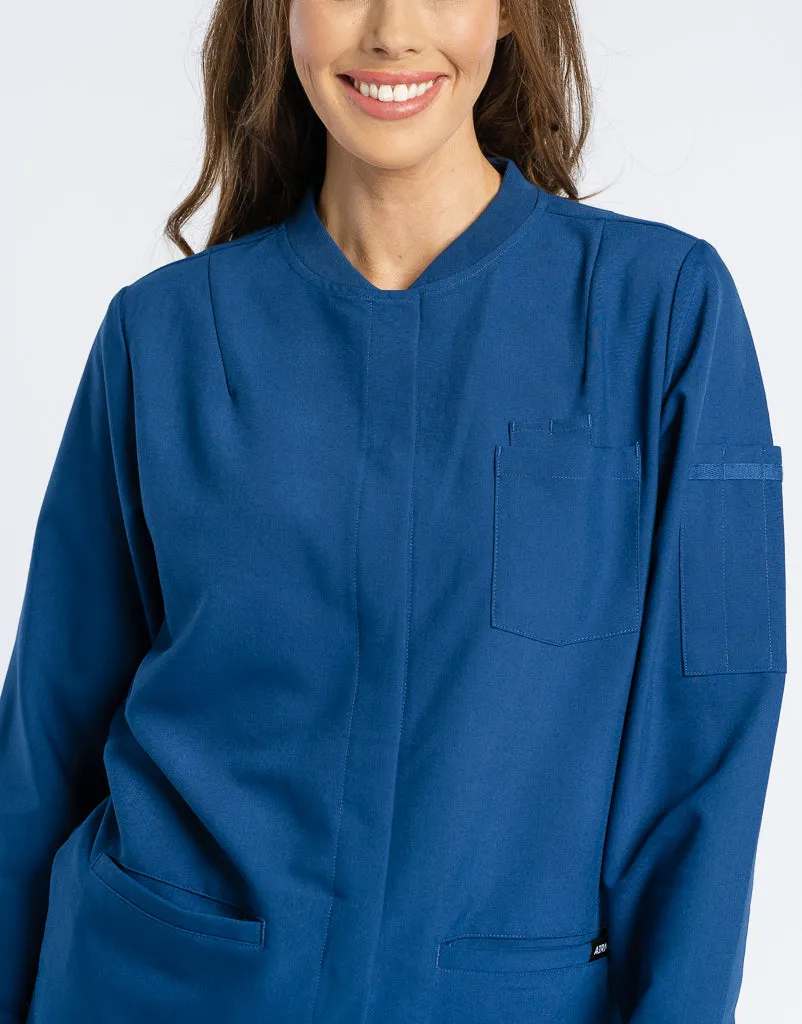 Scrub Jacket Button Up - Royal Blue