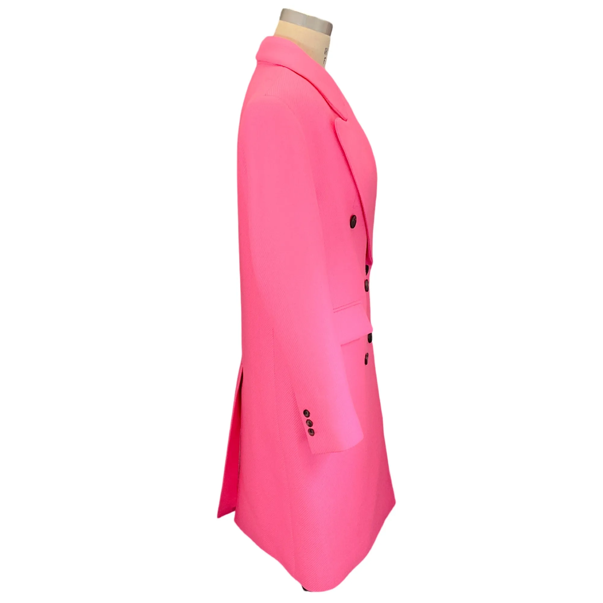 Smythe Hot Pink Double Breasted Overcoat