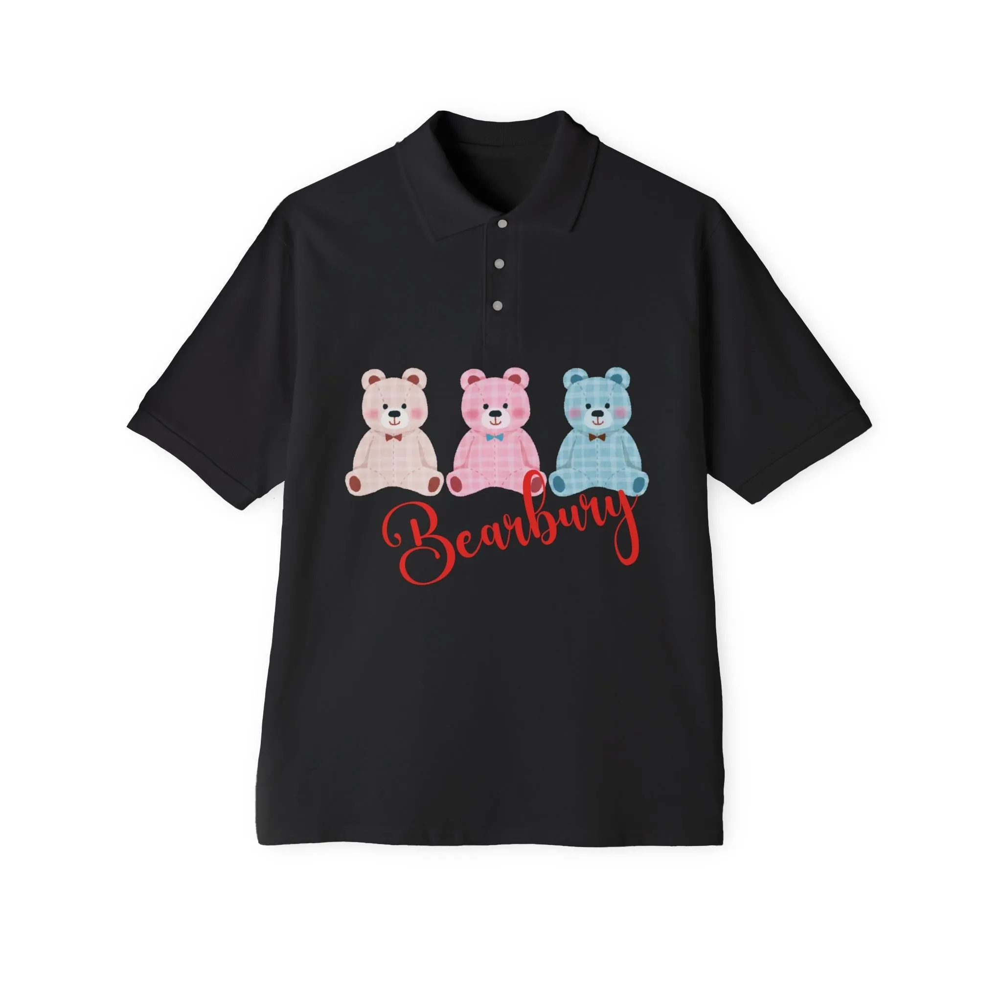 Sporty Polo T-Shirt with Cute Stylish Bear Graphic – Men Active wear