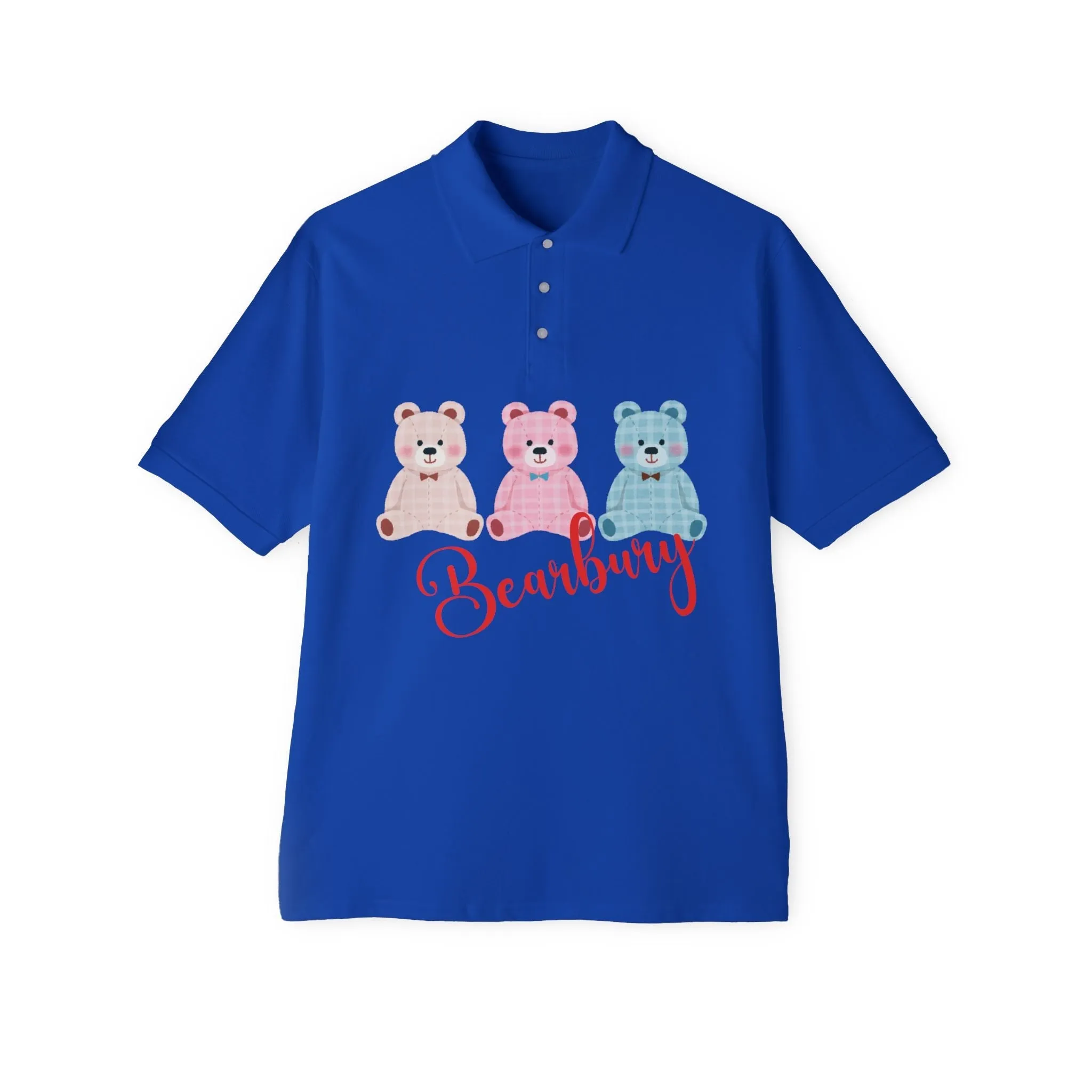 Sporty Polo T-Shirt with Cute Stylish Bear Graphic – Men Active wear