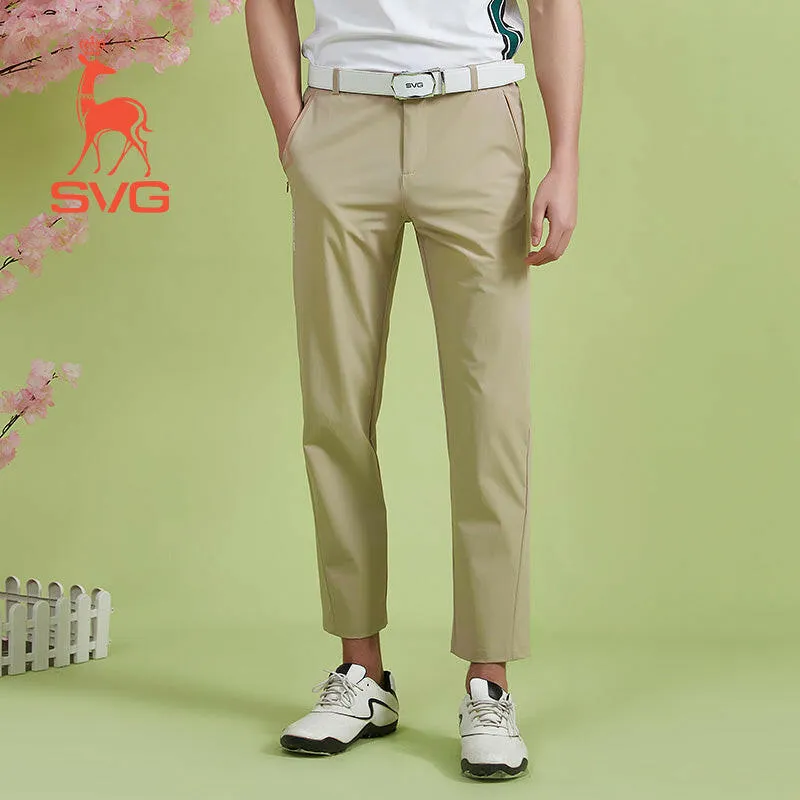 SVG Golf Men's Pure Color Slim Stretch Pants